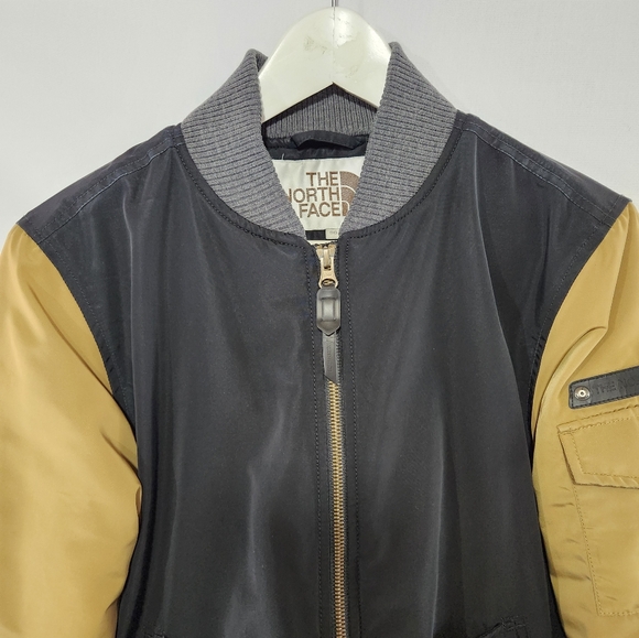 THE NORTH FACE Brown Label Asian Market Outerwear Black Gold Varsity Jacket sz S - Picture 4 of 14